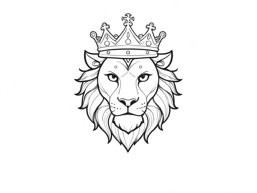Löwen-Krone Ausmalbild