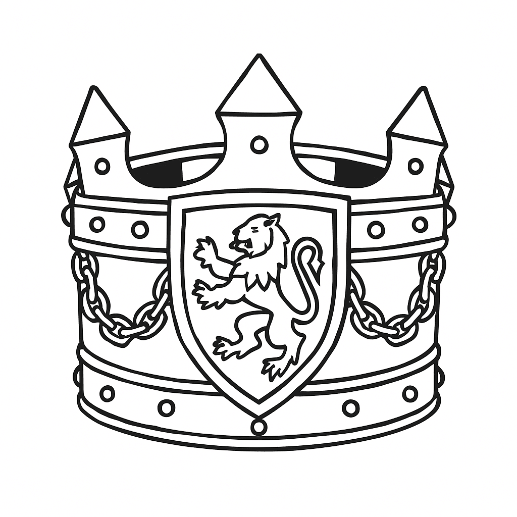 Mittelalterliche Krone Ausmalbild
