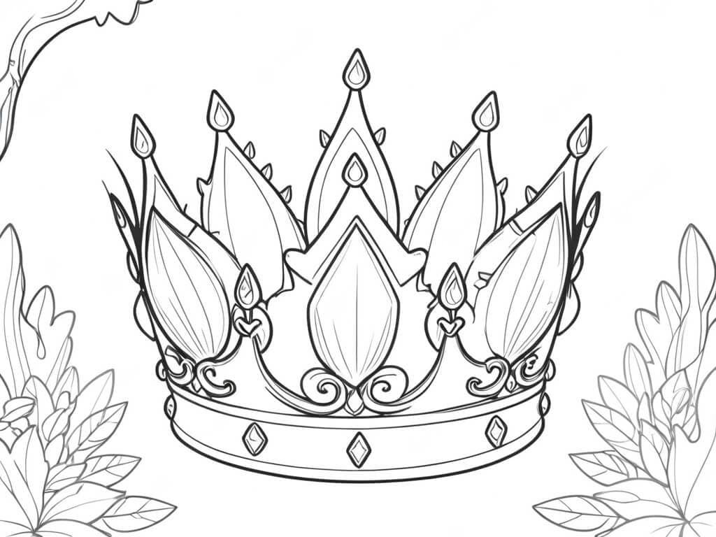 Natur-Krone Ausmalbild