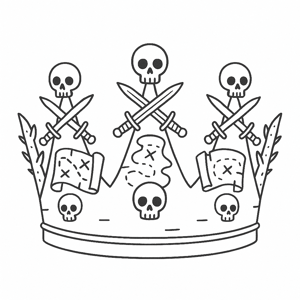 Piraten-Krone Ausmalbild