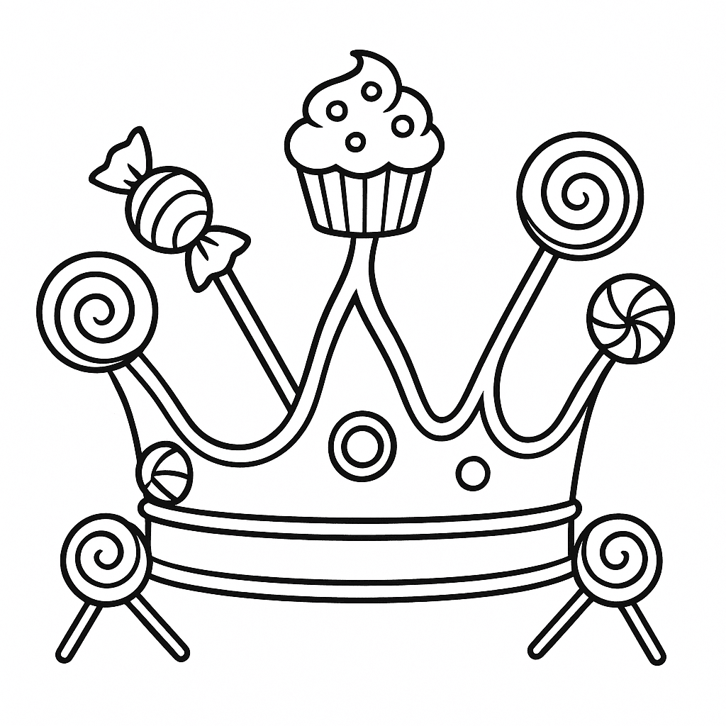 Süße Krone Ausmalbild