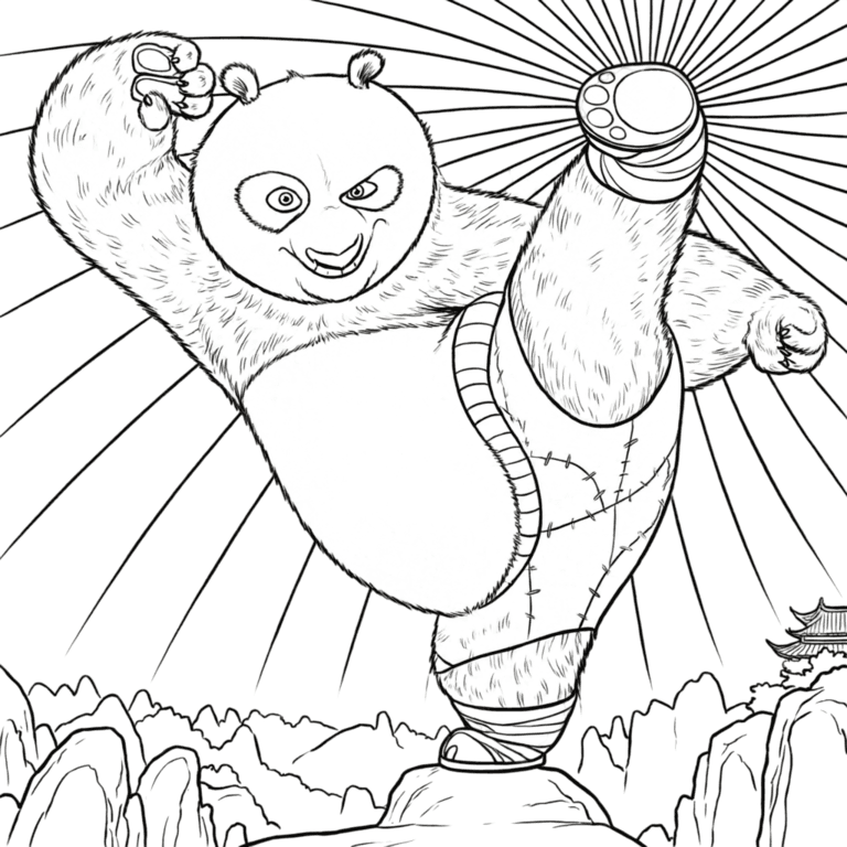 Kung Fu Panda 4 Ausmalbild
