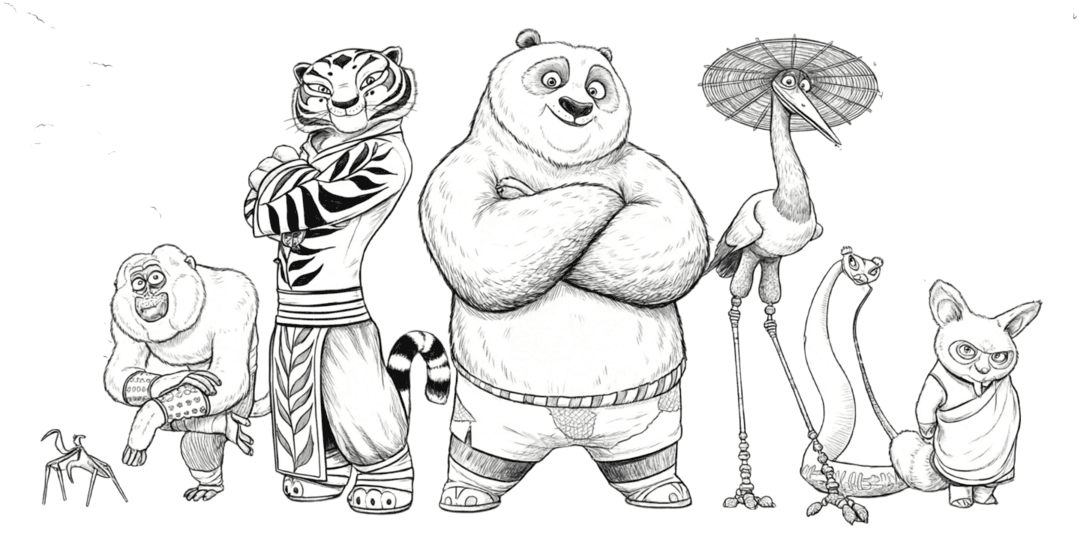 Kung Fu Panda Ausmalbild