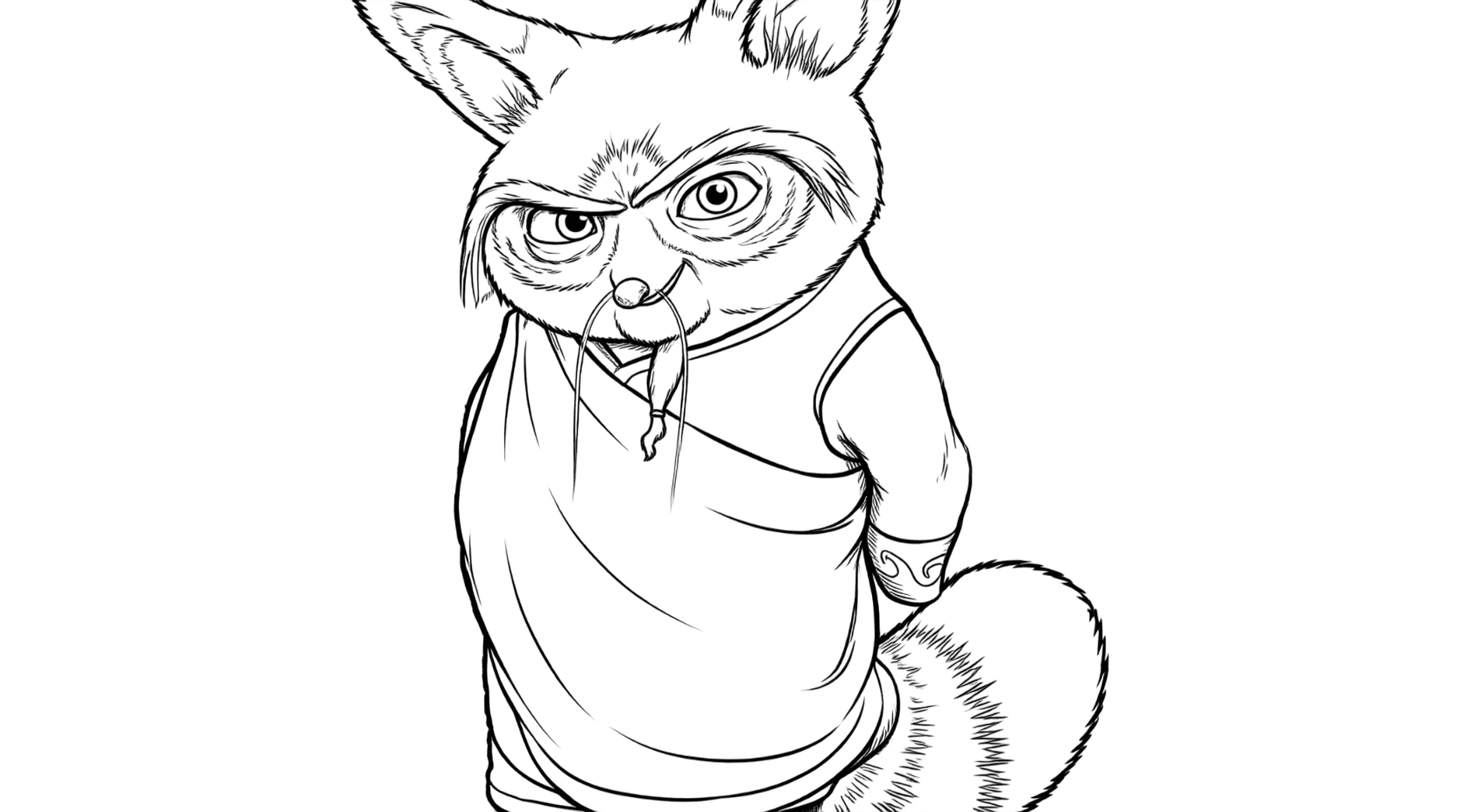 Meister Shifu Kung Fu Panda Ausmalbild