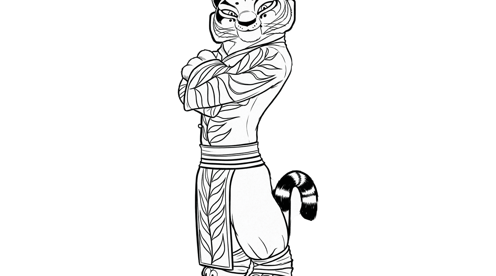 Meisterin Tigress Kung Fu Panda Ausmalbild