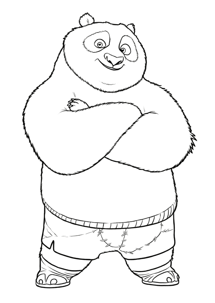 Po Kung Fu Panda Ausmalbild