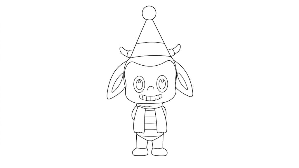 Labubu Ente Ausmalbild