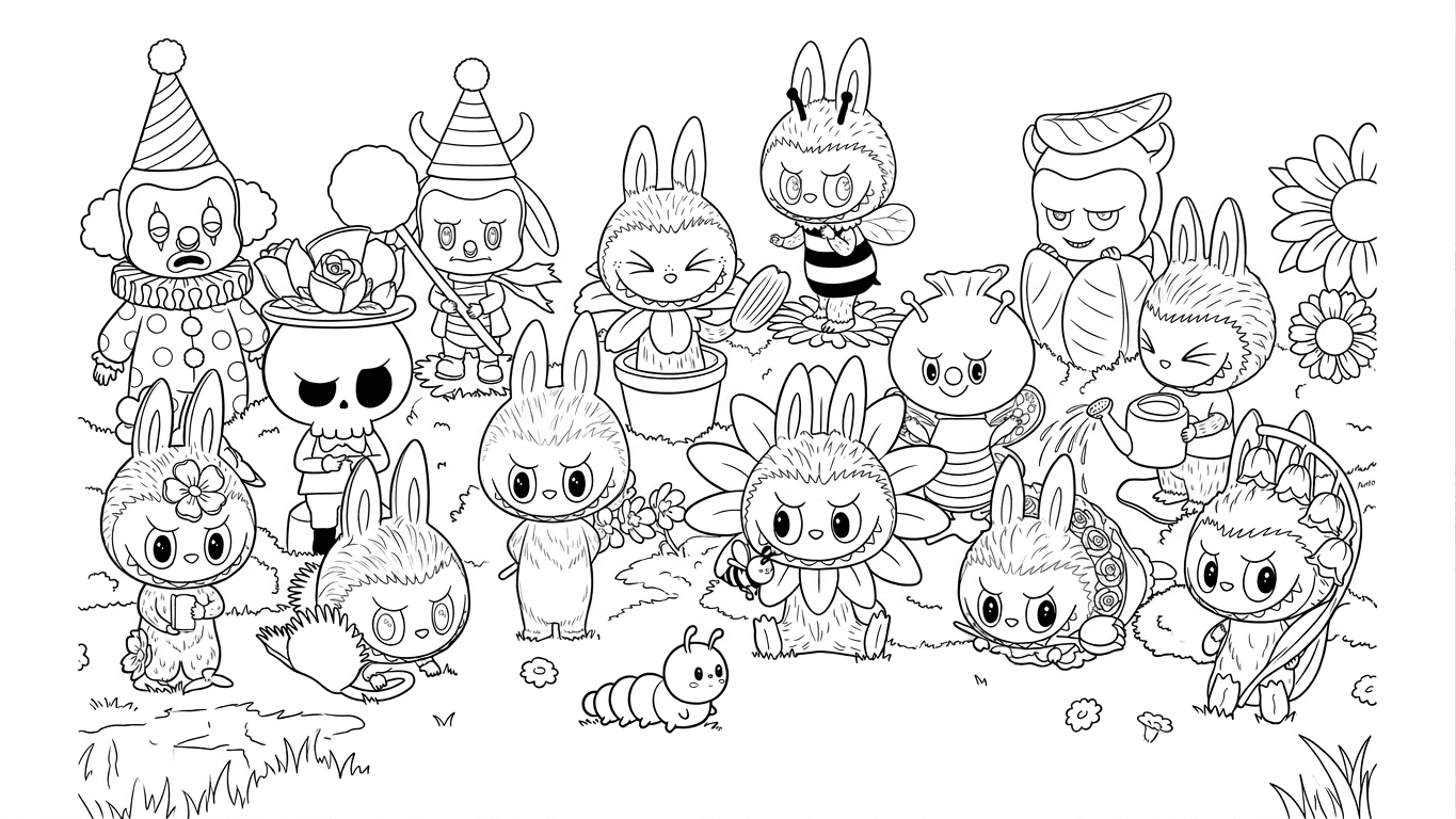 Labubu The Monsters Ausmalbild