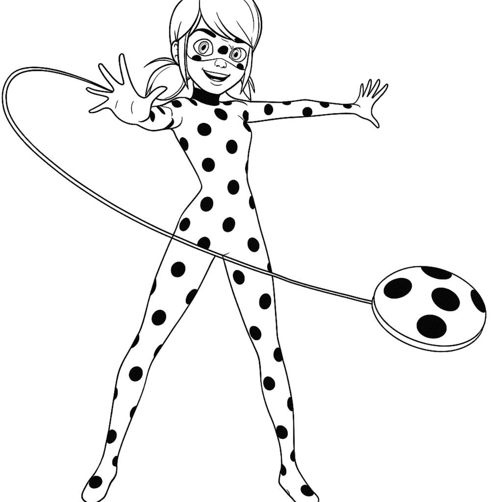 Ladybug mit Jojo Ausmalbild