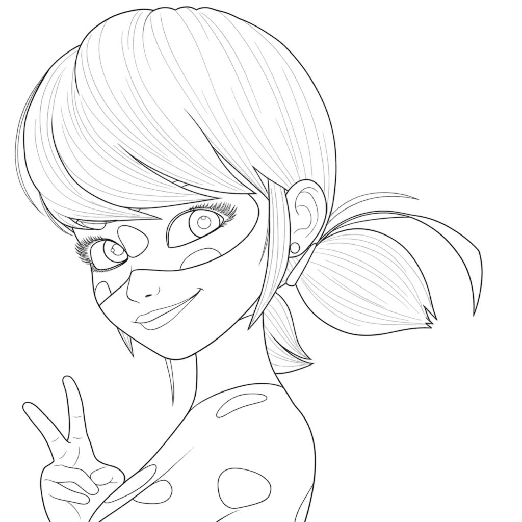 Ladybug winkt Ausmalbild