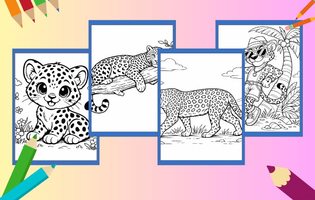 Leopard Ausmalbilder
