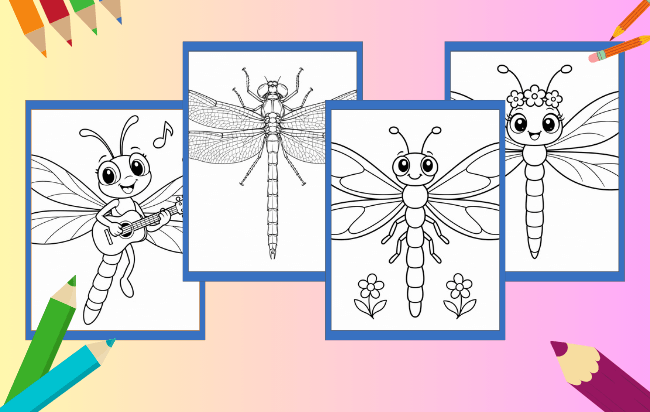 Libelle Ausmalbilder