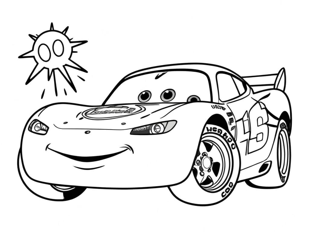 Blitz McQueen Ausmalbild