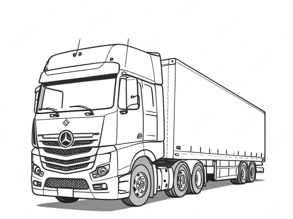 Mercedes LKW Ausmalbild