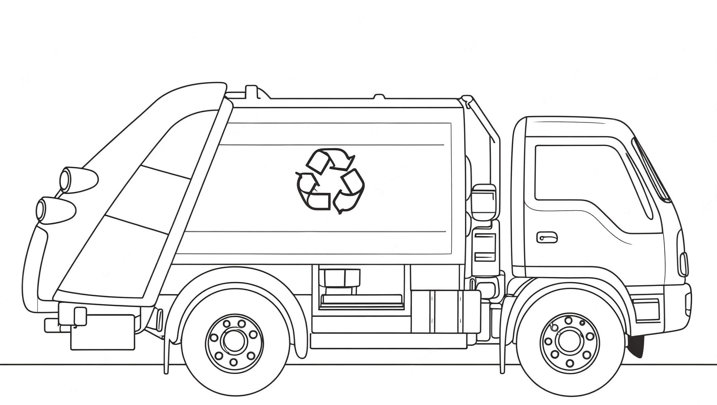 Müllwagen Ausmalbild