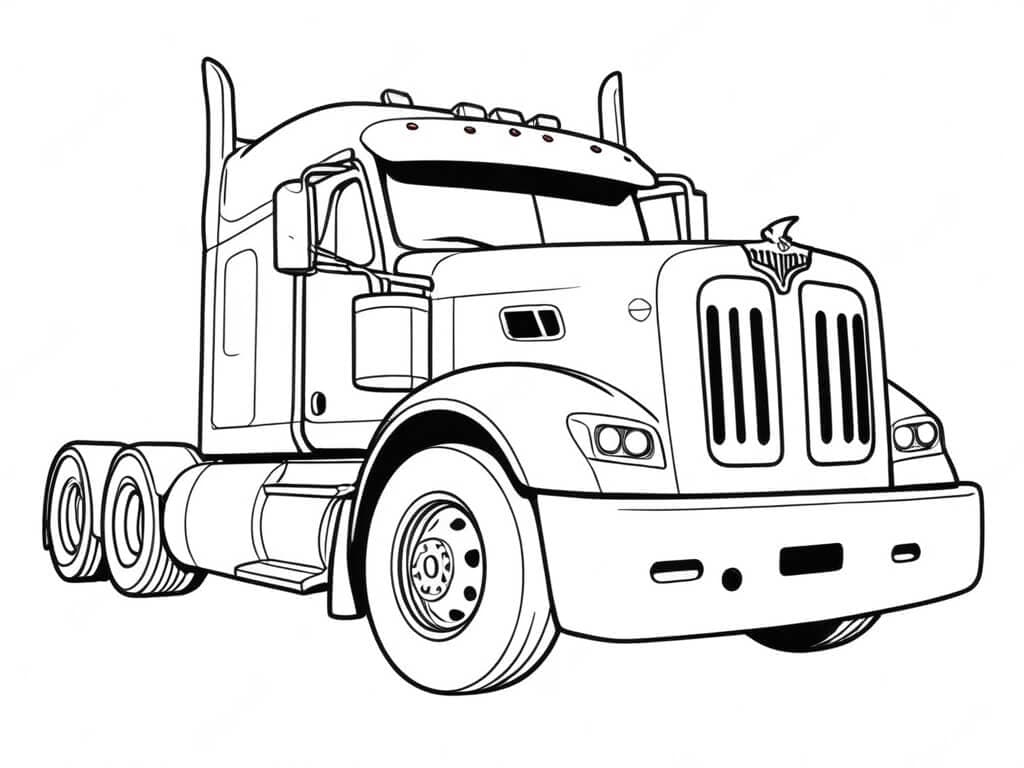 Renn LKW Ausmalbild