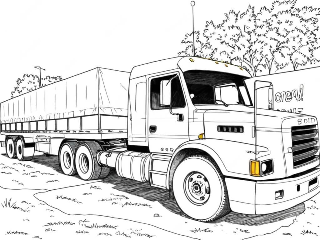 Scania 113 Ausmalbild