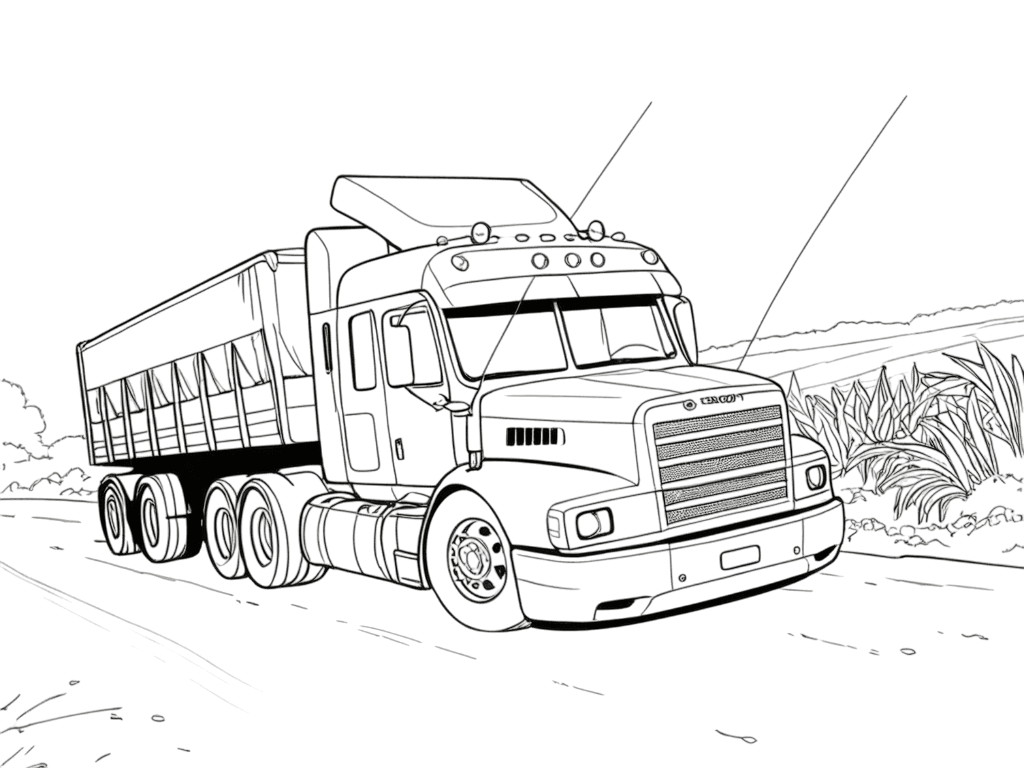 Scania 113 LKW Ausmalbild