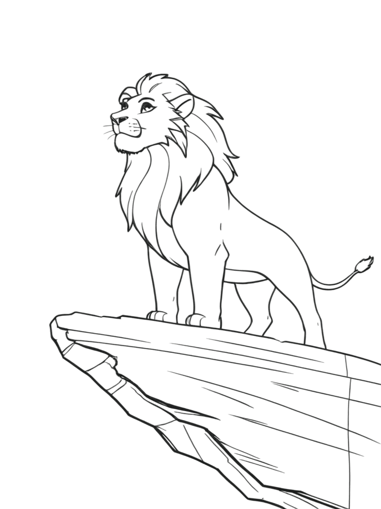 Königlicher Löwe Ausmalbild