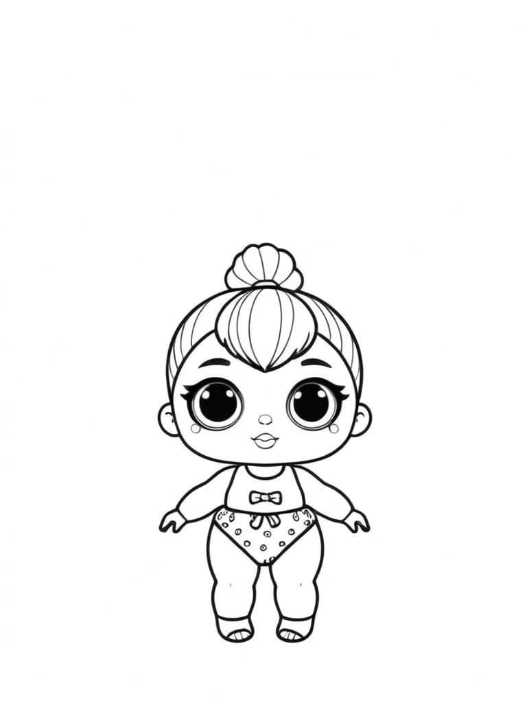 LOL Puppe als Baby Ausmalbild