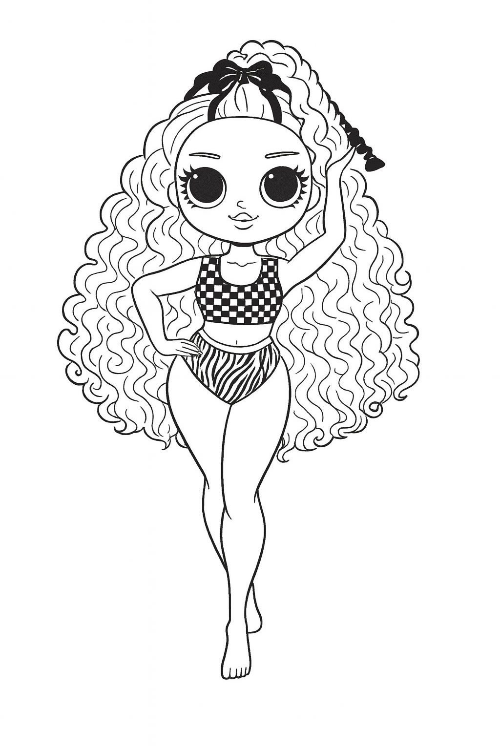 LOL Puppe im Bikini Ausmalbild