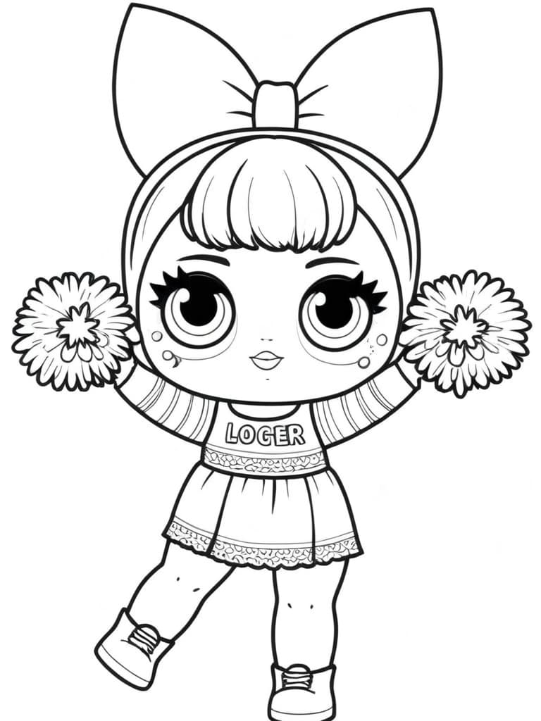LOL Puppe mit Pompom Ausmalbild