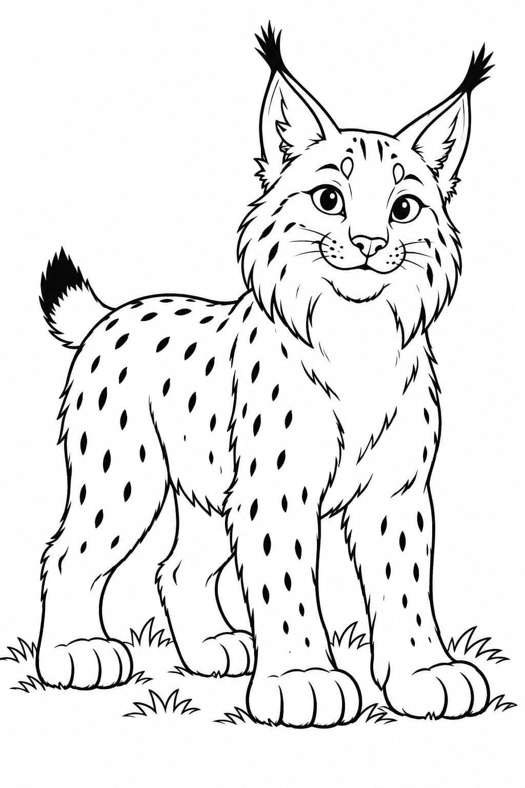 Freundlicher Luchs Ausmalbild