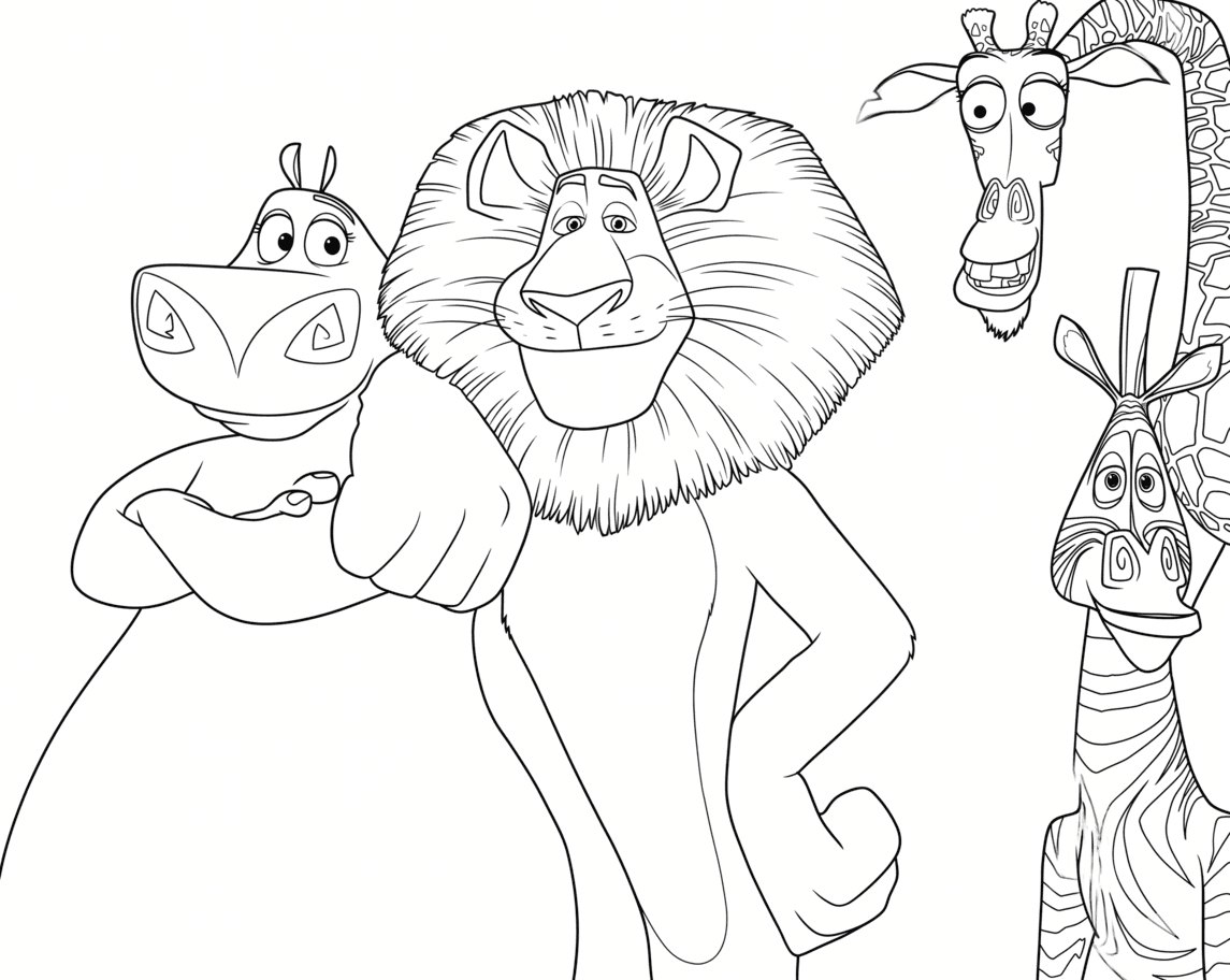 Madagascar 3 Ausmalbild