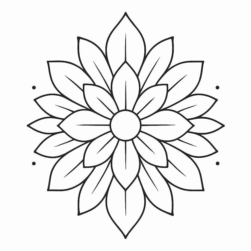 Einfache Mandala Ausmalbild
