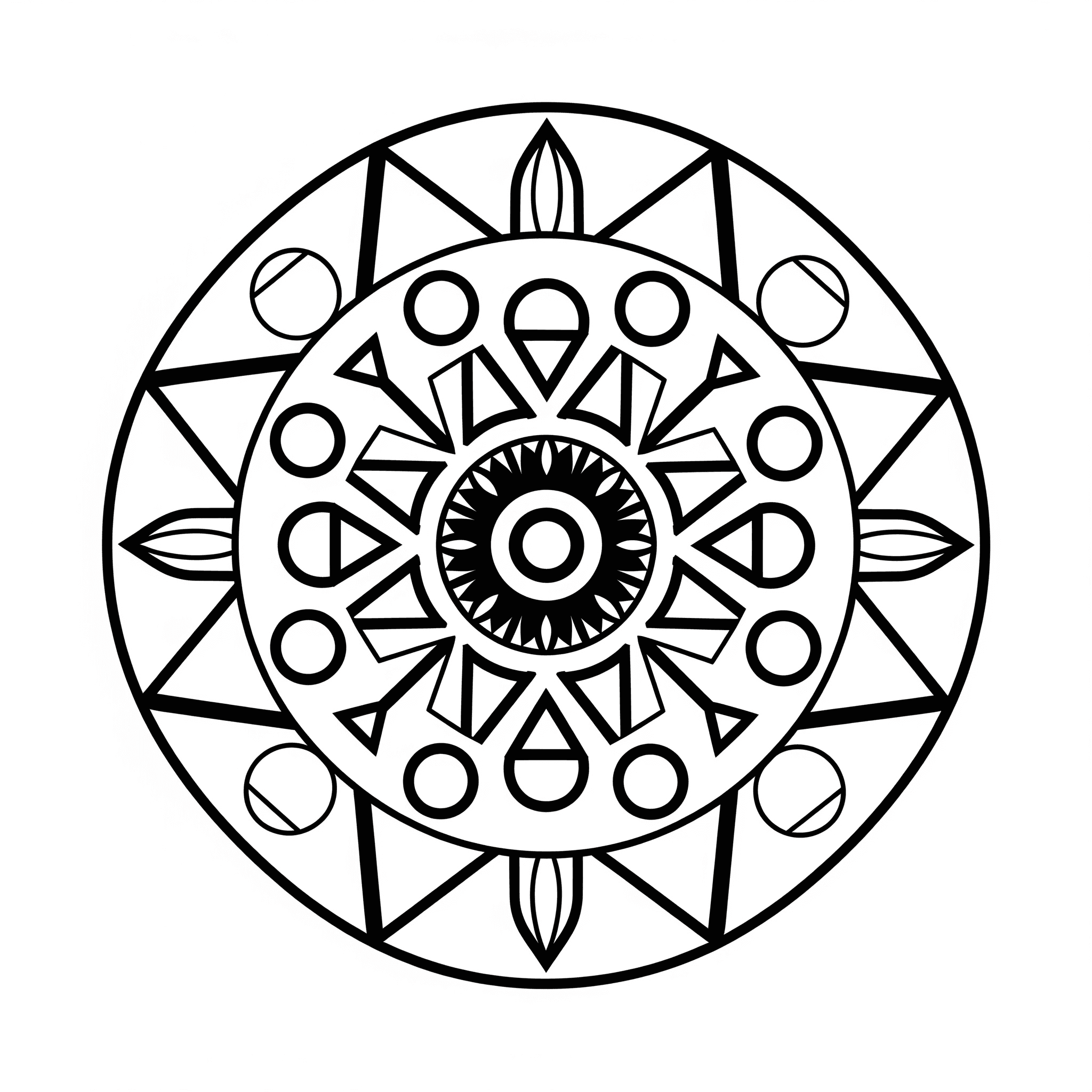 Kinder Mandala Ausmalbild