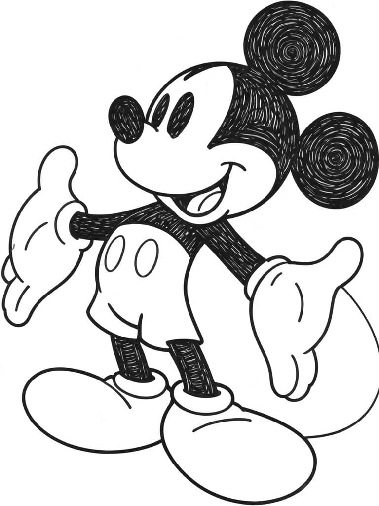 Cooler Mickey Ausmalbild