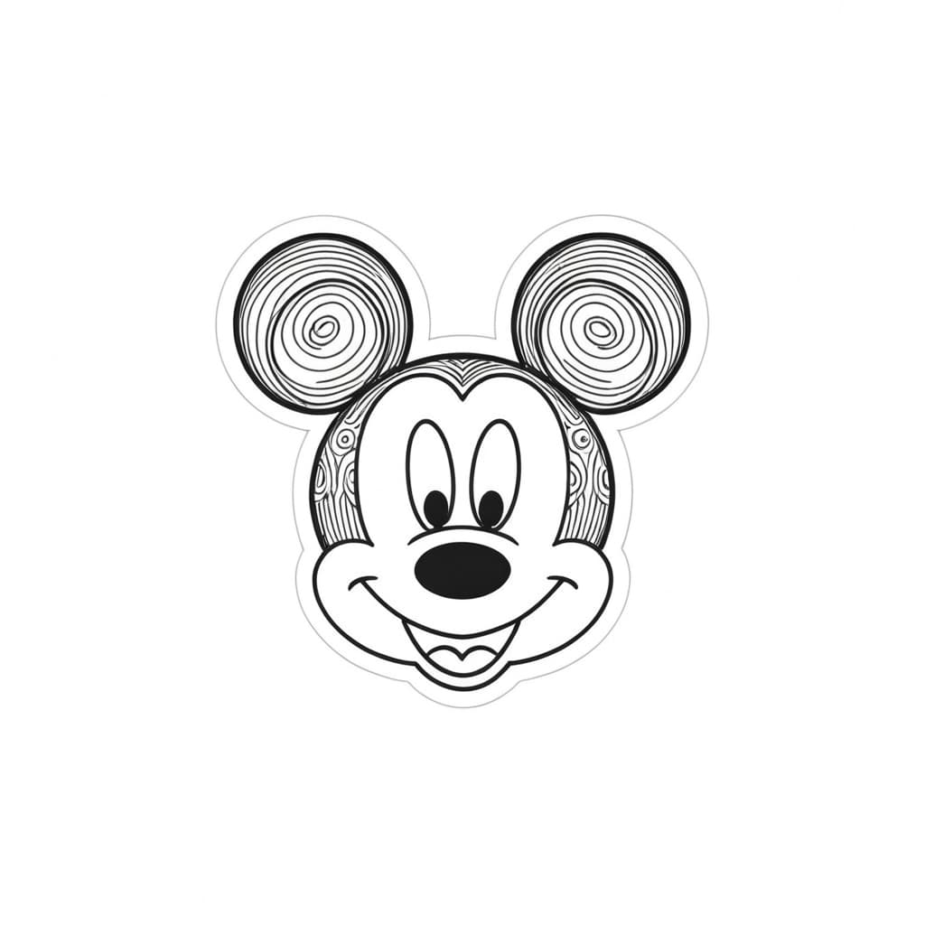 Glücklicher Mickey Ausmalbild
