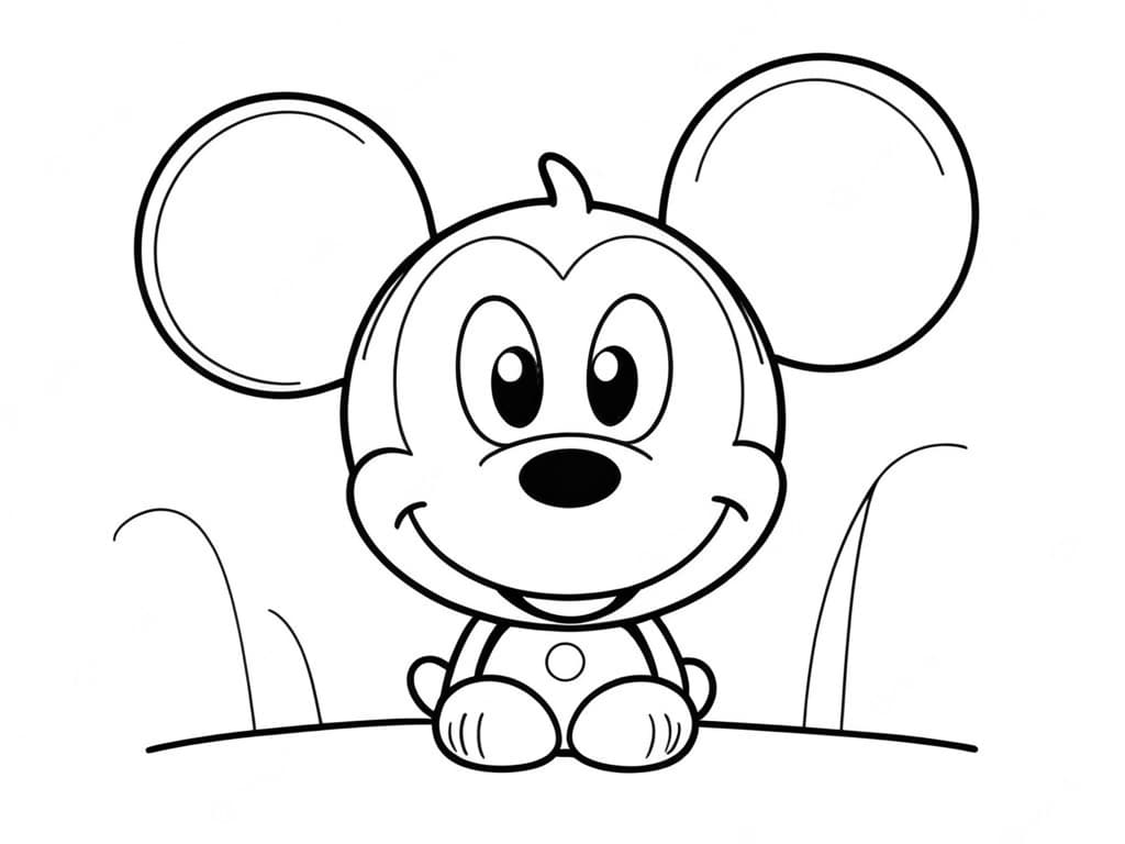 Mickey für Kinder Ausmalbild