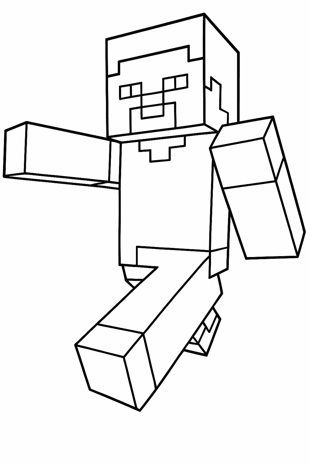 Minecraft Alex Ausmalbild