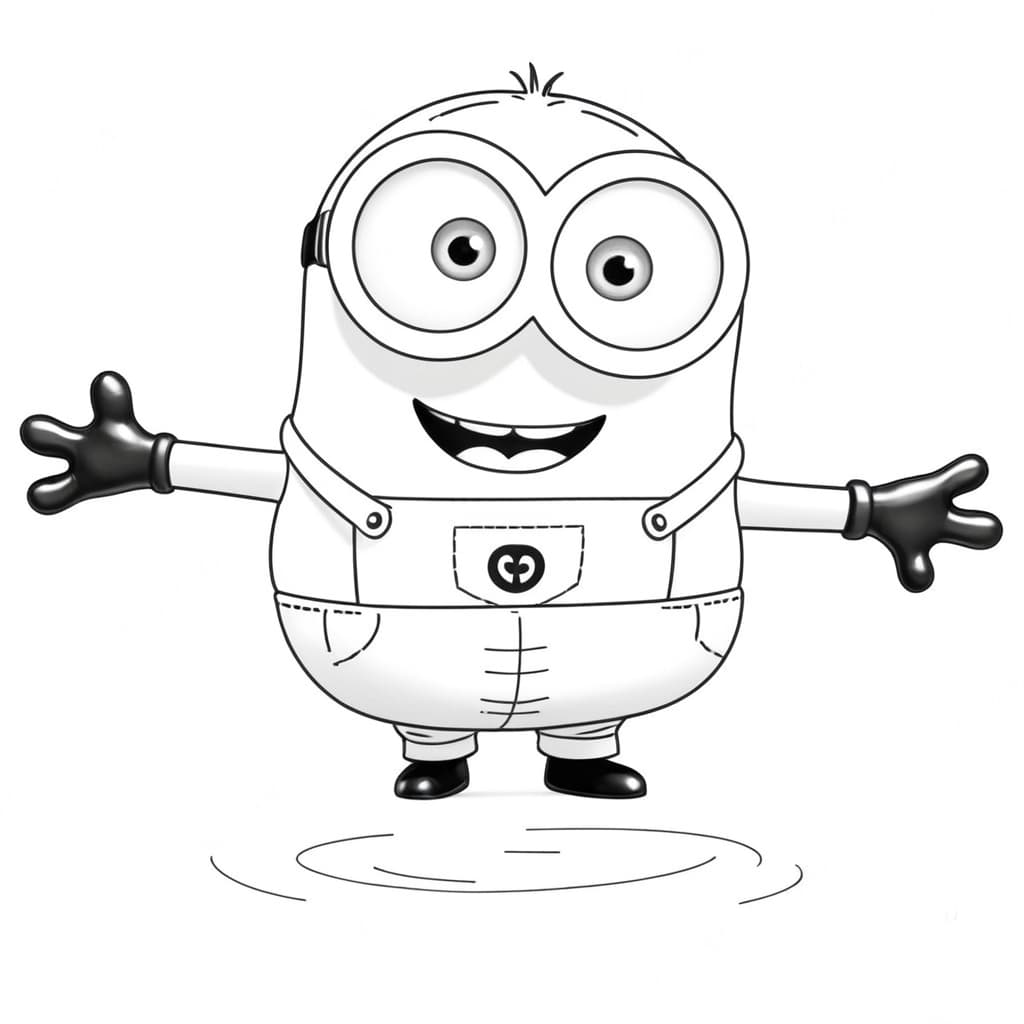 Klassischer Minion Ausmalbild