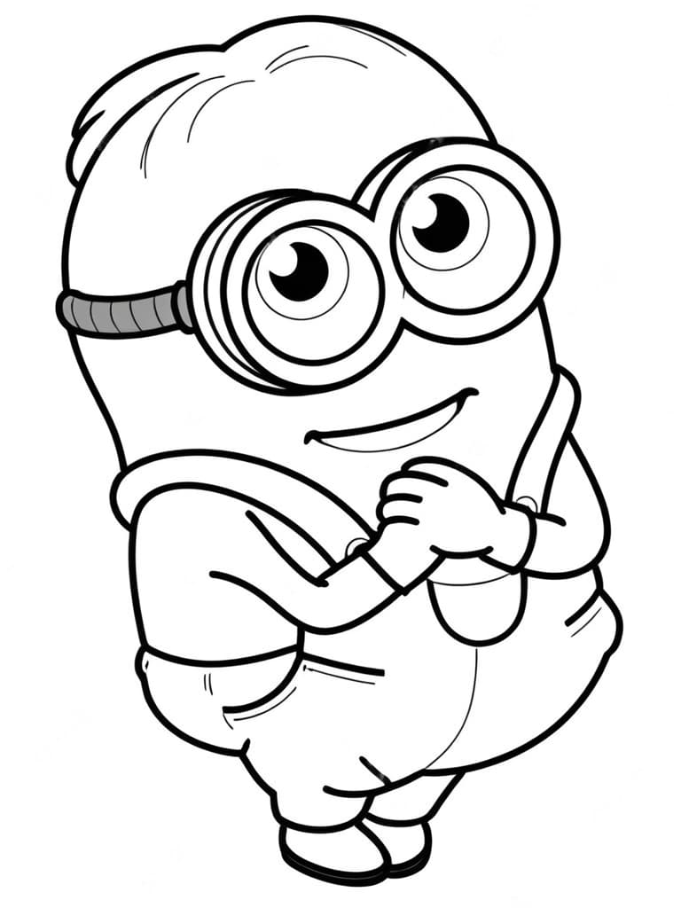 Minion Dave Portrait Ausmalbild