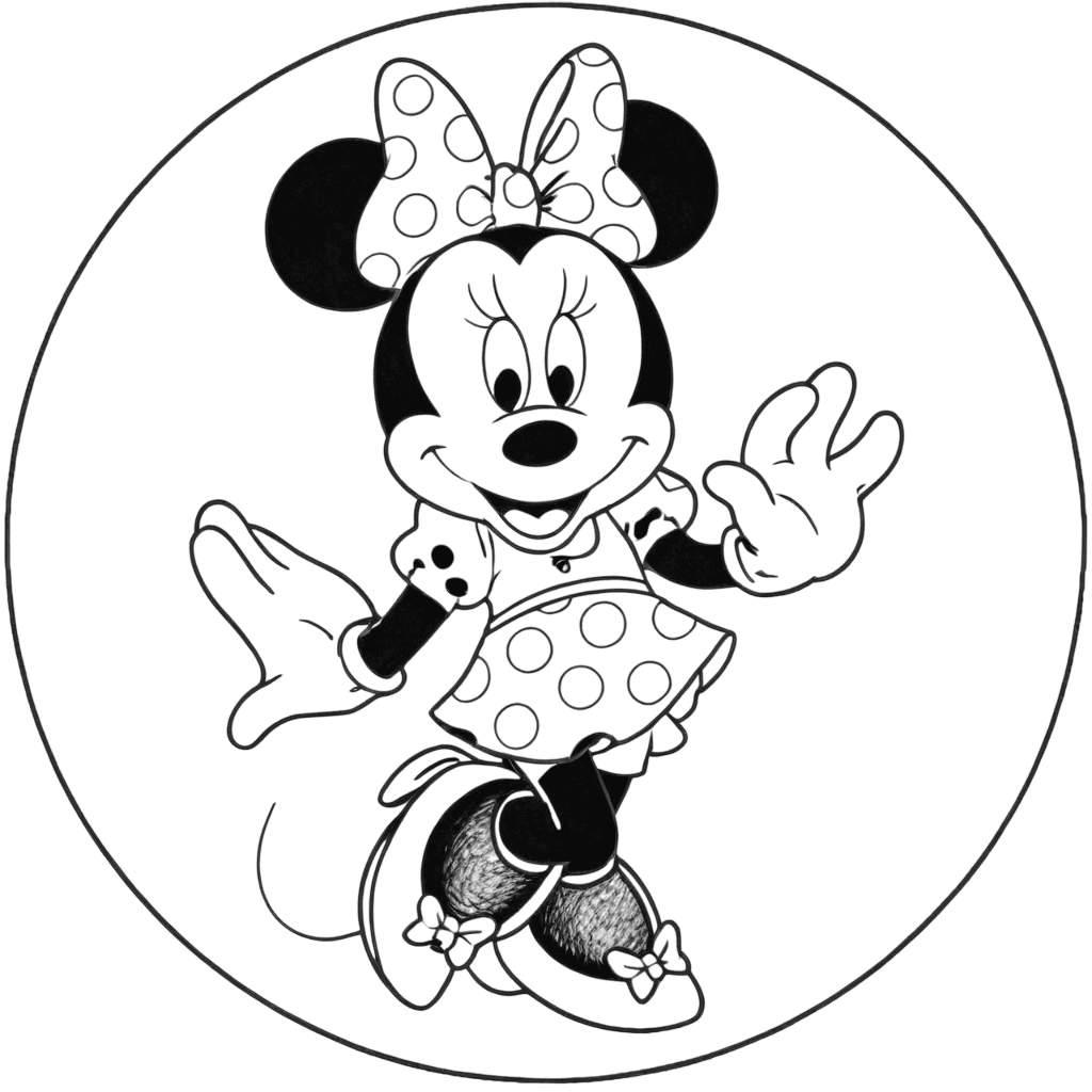 Minnie Maus mit Kleid Ausmalbild