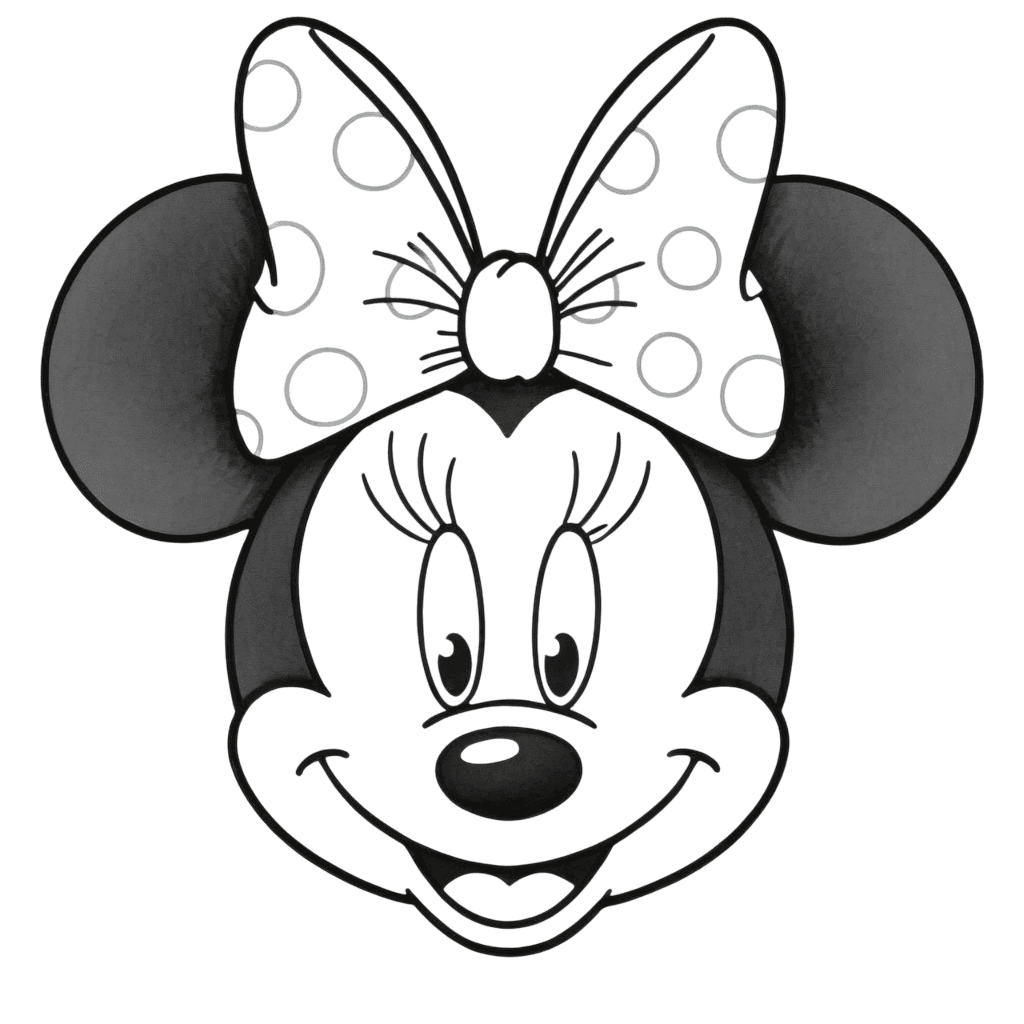 Minnie Maus Porträt Ausmalbild