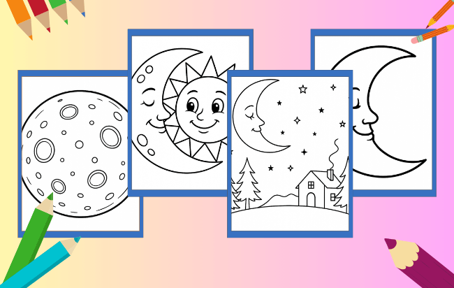 Mond Ausmalbilder