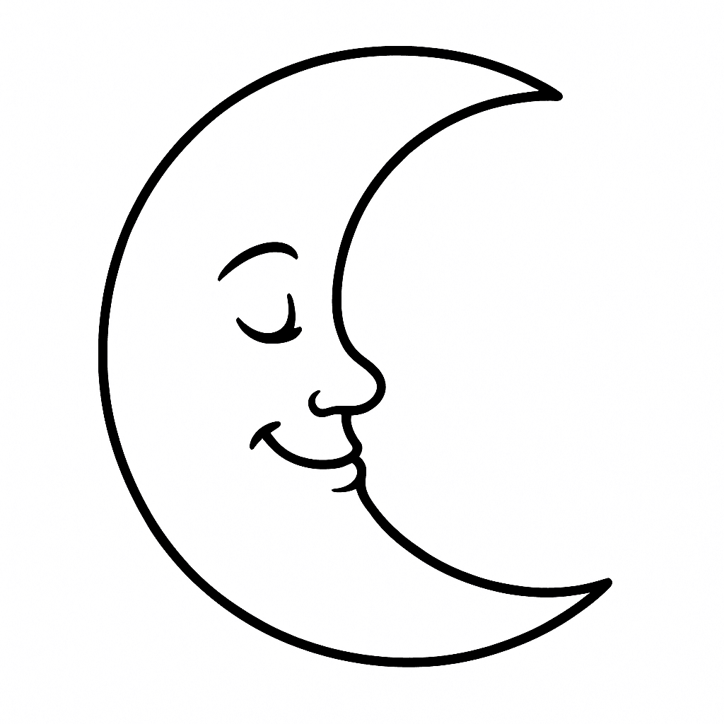 Mond Ausmalbild