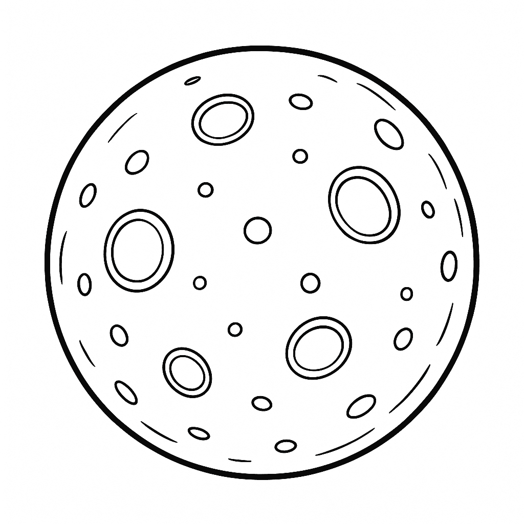 Vollmond Ausmalbild