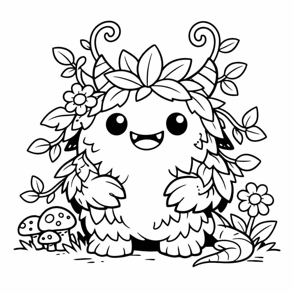 Pflanzen-Monster Ausmalbild