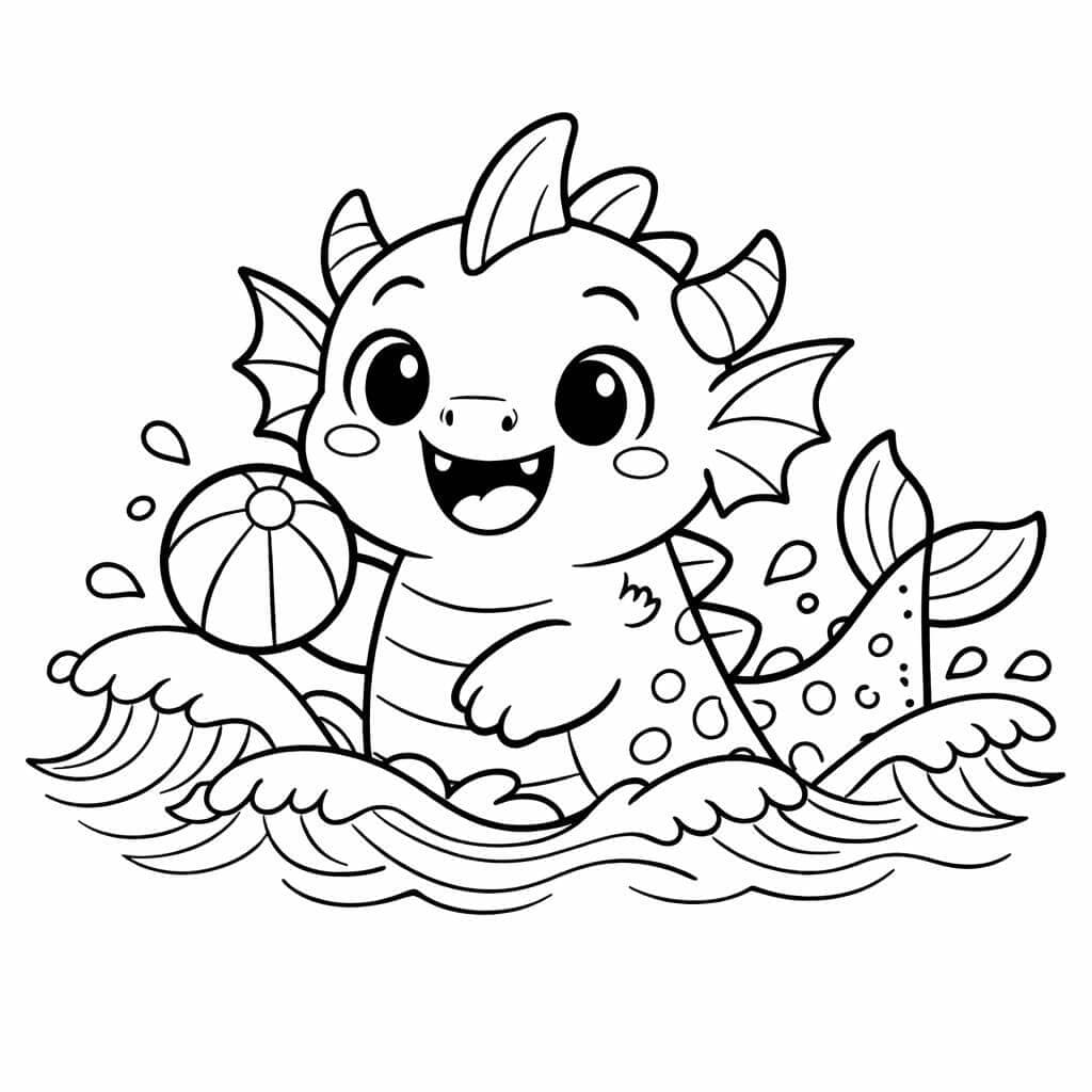 Seeungeheuer Monster Ausmalbild