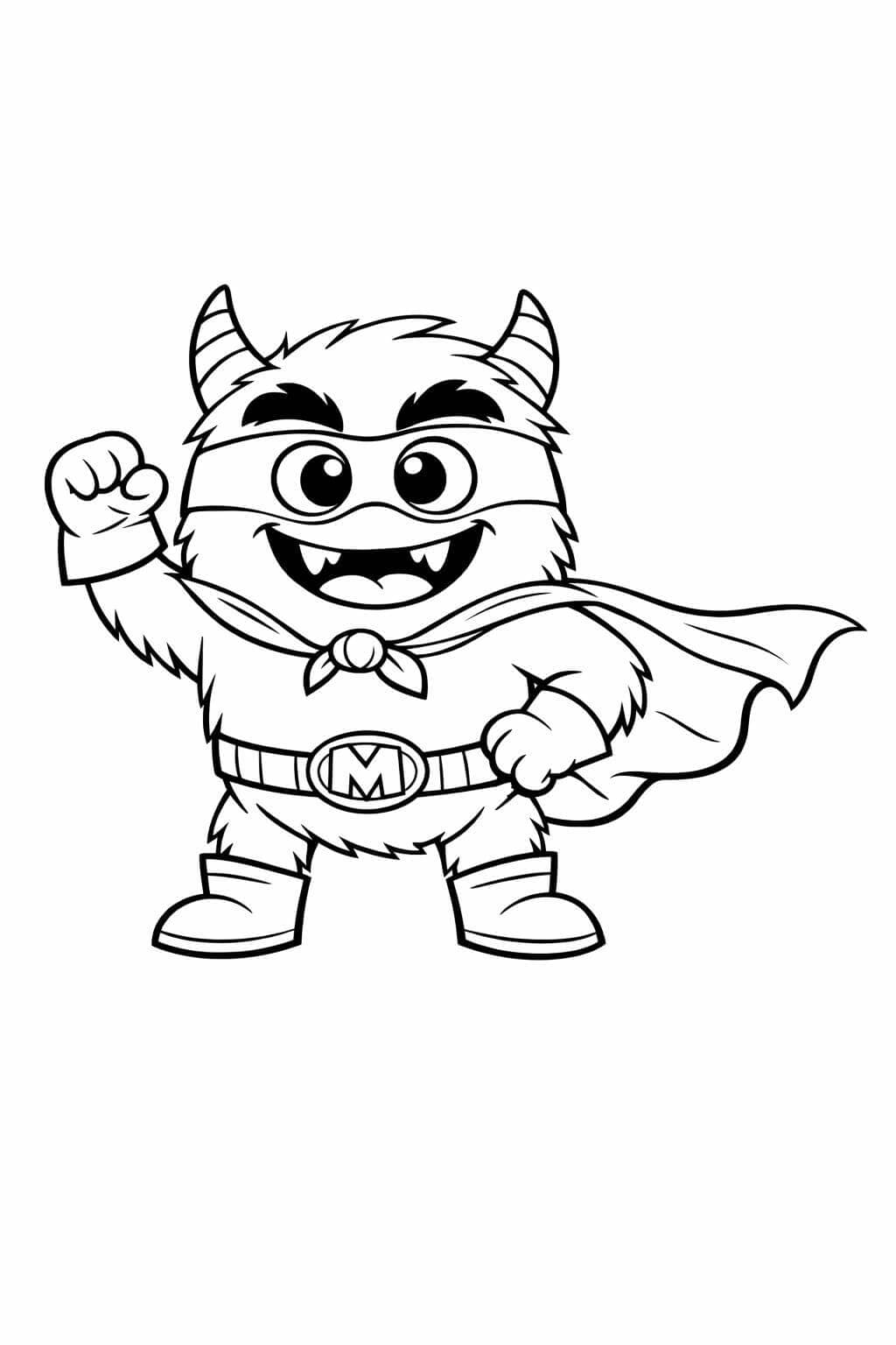 Superhelden-Monster Ausmalbild