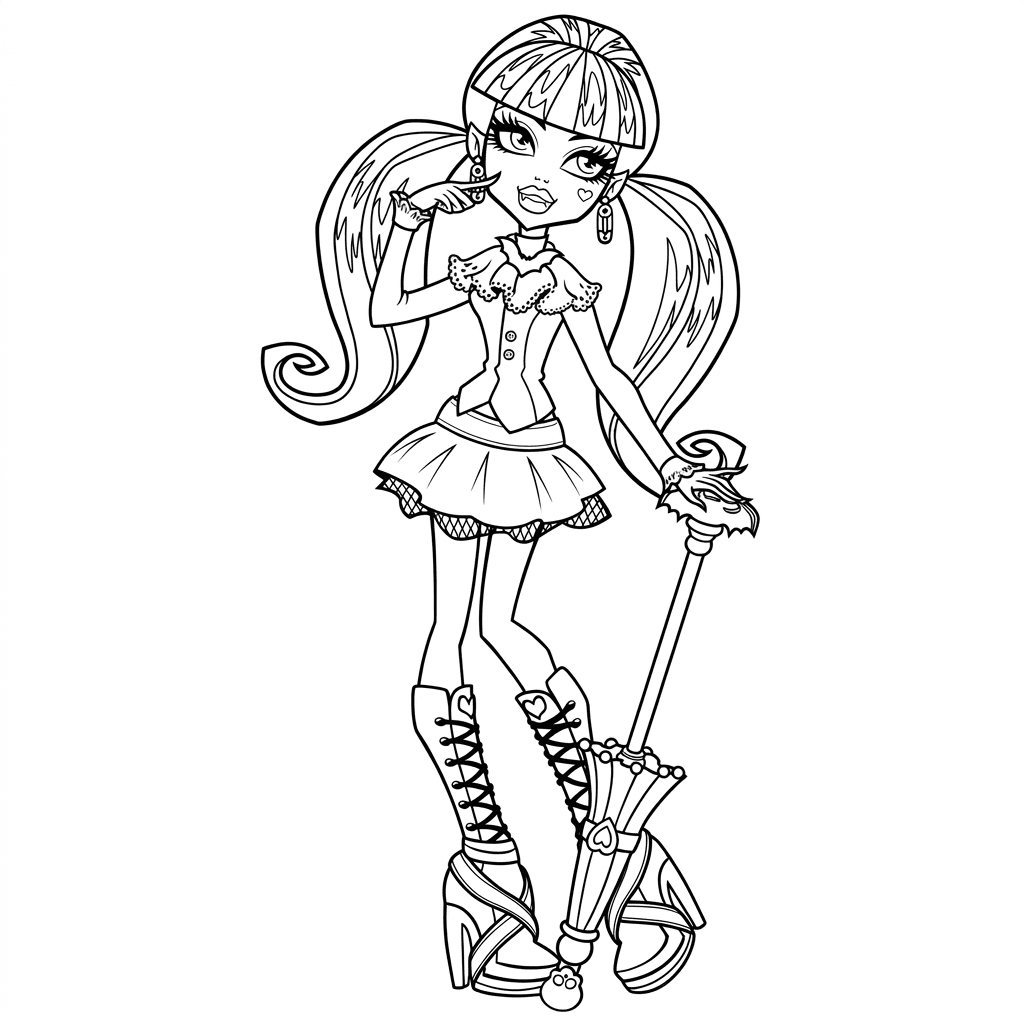 Monster High Draculaura Version Ausmalbild