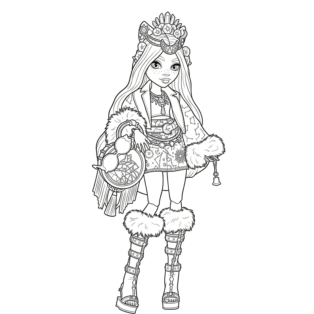 Monster High Wolf Charakter Ausmalbild