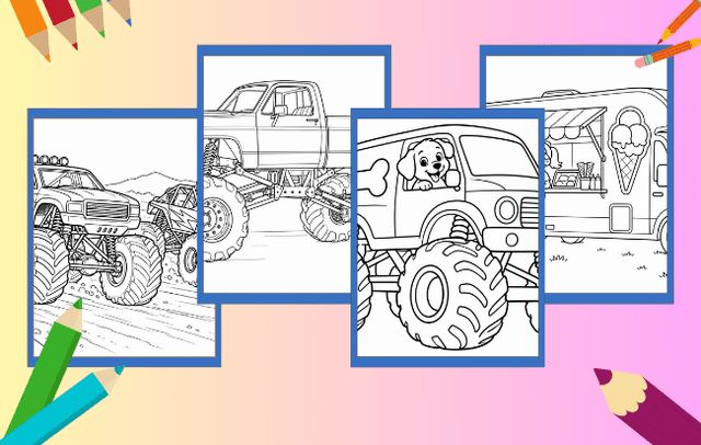 Monstertruck Ausmalbilder