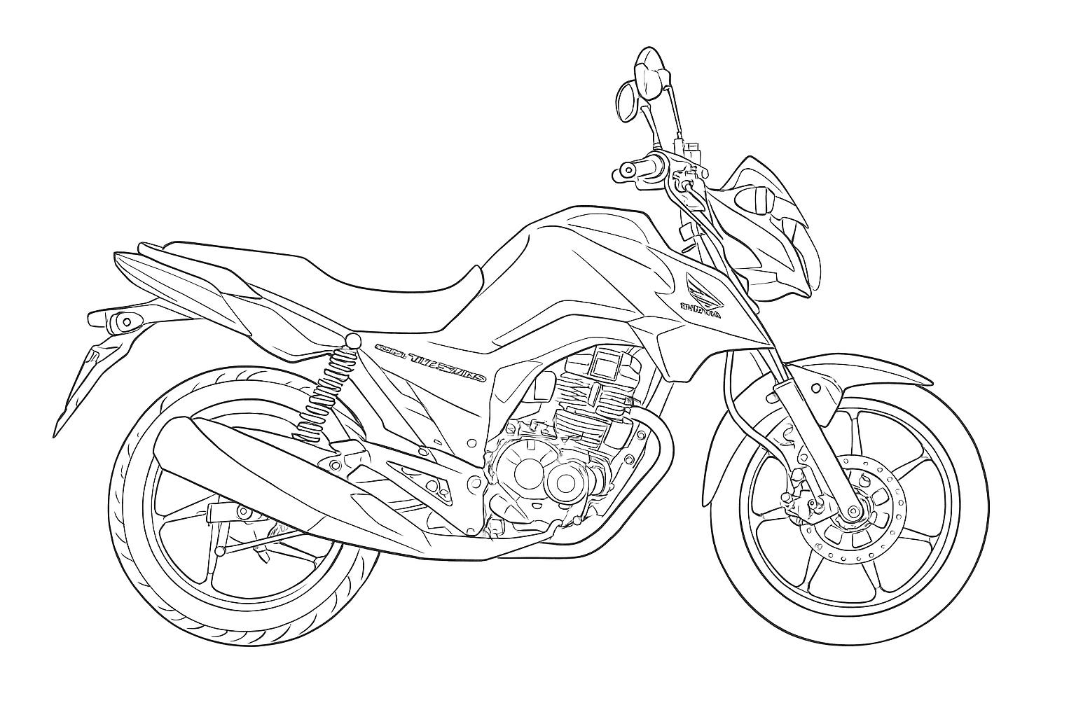 CG Motorrad Ausmalbild