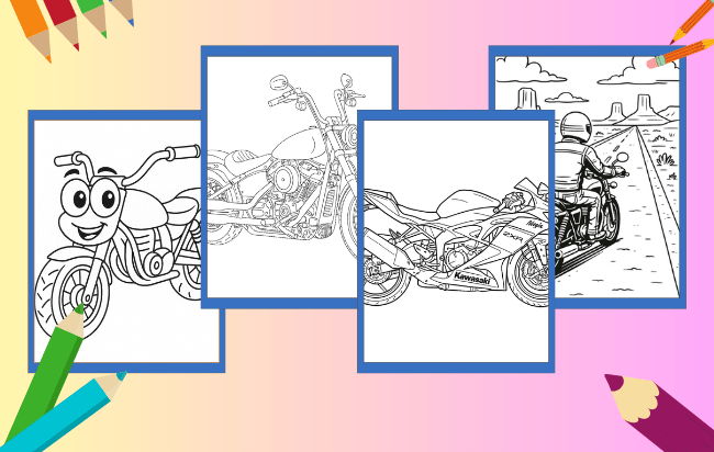 Motorrad Ausmalbilder