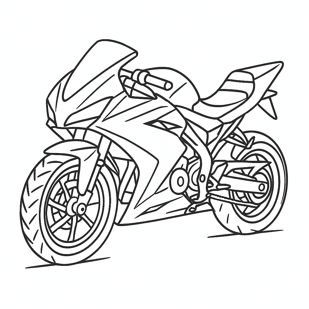 Stunt-Motorrad Ausmalbild